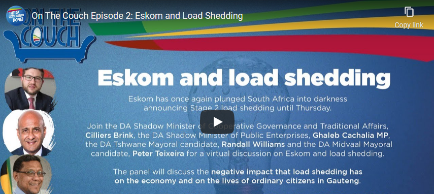 On The Couch Episode 2: Eskom and Load Shedding