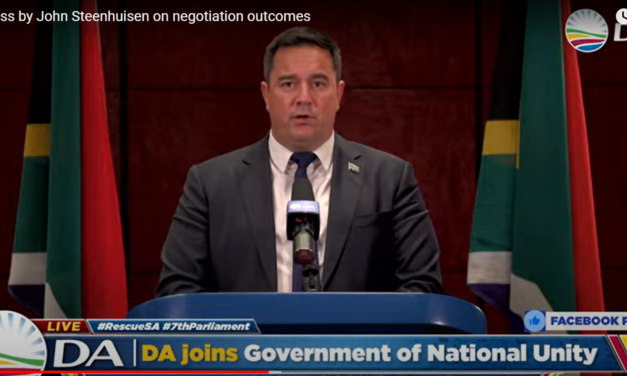 Address by John Steenhuisen on negotiation outcomes